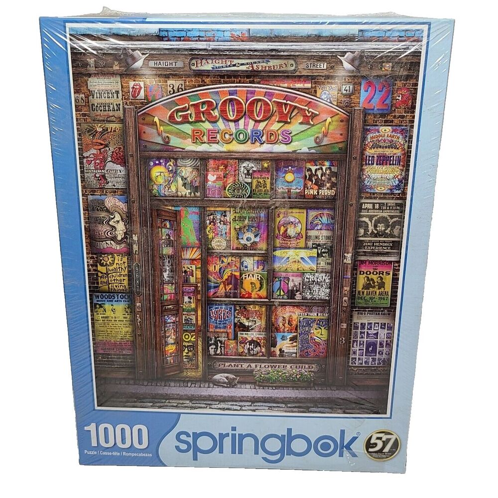 Springbok GROOVY RECORDS 1000 pc Jigsaw Puzzle SEALED NEW